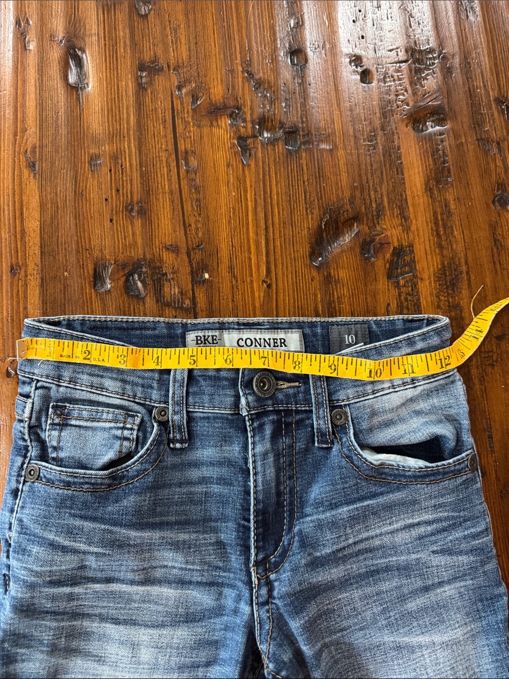 BKE DENIM CONNER SIZE 10 BOOTLEG JEANS BOYS LIKE NEW - Picture 13 of 16